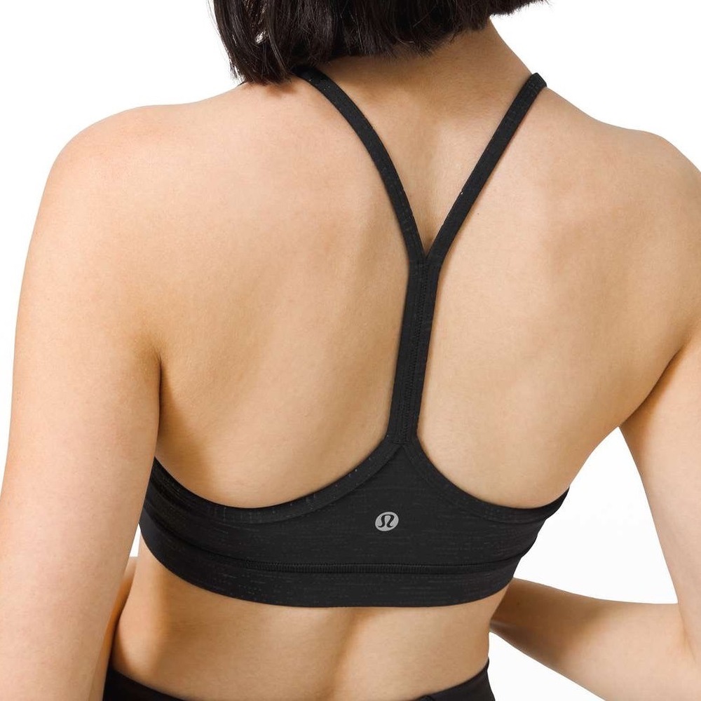 Lululemon‎ Flow Y Bra Nulu Black Sports Bra Size 2